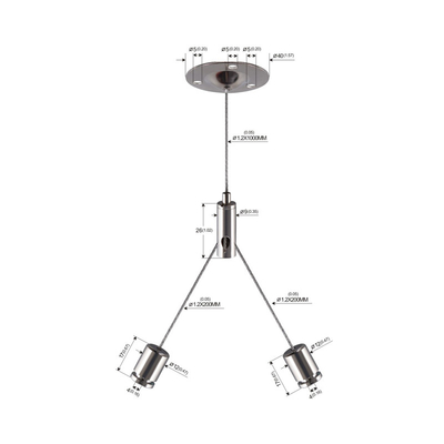 Y Vorm LEIDEN Lineair Licht Hangend Systeem met Schuif yw-86447