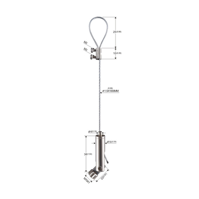 Messing Snap Zinklegering Kabel Looping Gripper Voor Licht Opknoping 1.5mm