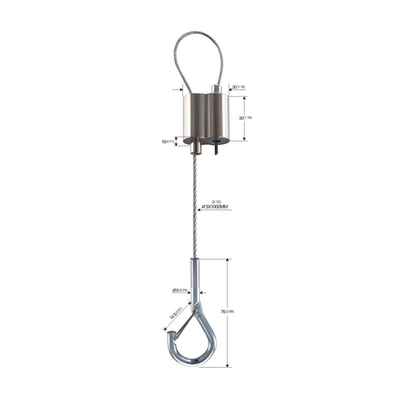 Messing Snap Zinklegering Kabel Looping Gripper Voor Licht Opknoping 1.5mm