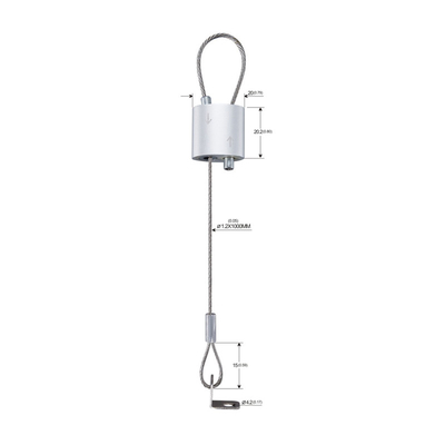 Messing Snap Zinklegering Kabel Looping Gripper Voor Licht Opknoping 1.5mm
