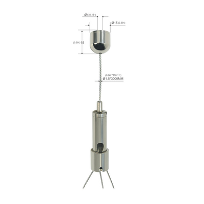 Van de de Draadkabel van de bloempot de Hangende Opschorting Kit Fork Type Indoor yw-86022