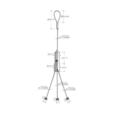 Van de de Draadkabel van de bloempot de Hangende Opschorting Kit Fork Type Indoor yw-86022