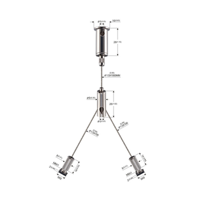Y Vorm LEIDEN Lineair Licht Hangend Systeem met Schuif yw-86447