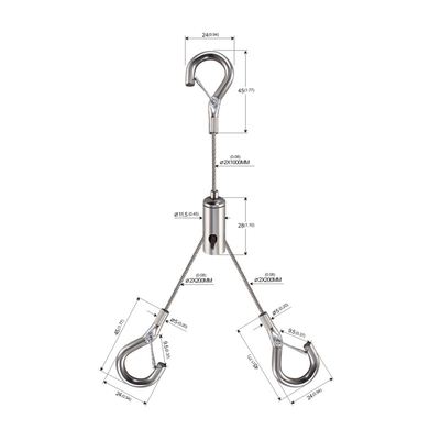 Y Vorm LEIDEN Lineair Licht Hangend Systeem met Schuif yw-86447
