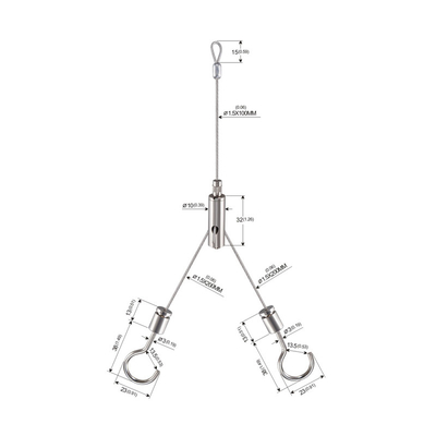 Y Vorm LEIDEN Lineair Licht Hangend Systeem met Schuif yw-86447