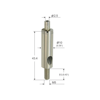 Metalen kabelsluiting Messingkabelgrijper Nickelgeplatte 1,5 mm diameter draad touw voor hangsysteem