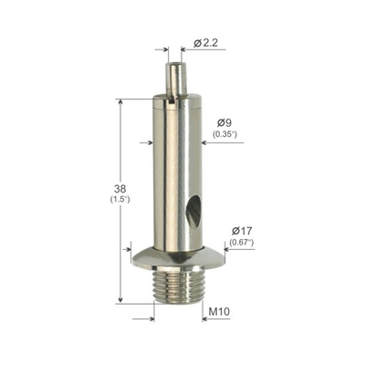 Metalen kabelsluiting Messingkabelgrijper Nickelgeplatte 1,5 mm diameter draad touw voor hangsysteem