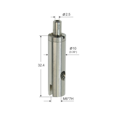 Metalen kabelsluiting Messingkabelgrijper Nickelgeplatte 1,5 mm diameter draad touw voor hangsysteem
