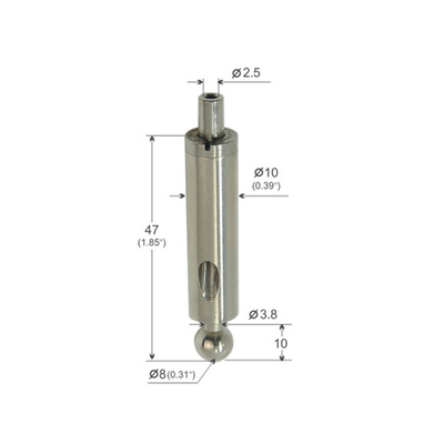 Corrosiebestendige flexibele kabelklem met veerhoek Ø1,5 mm stroompompdiameter