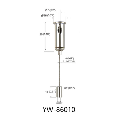 1.2mm Draad zijdelingse uitgang Hangend Draad touw Custom Length Draad Suspension Kit For Picture Frame
