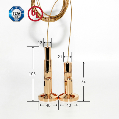 Groothandel Messing Billboard Display Hanging Kit Met Gold Plating Wall To Wall Product Display Hanging System